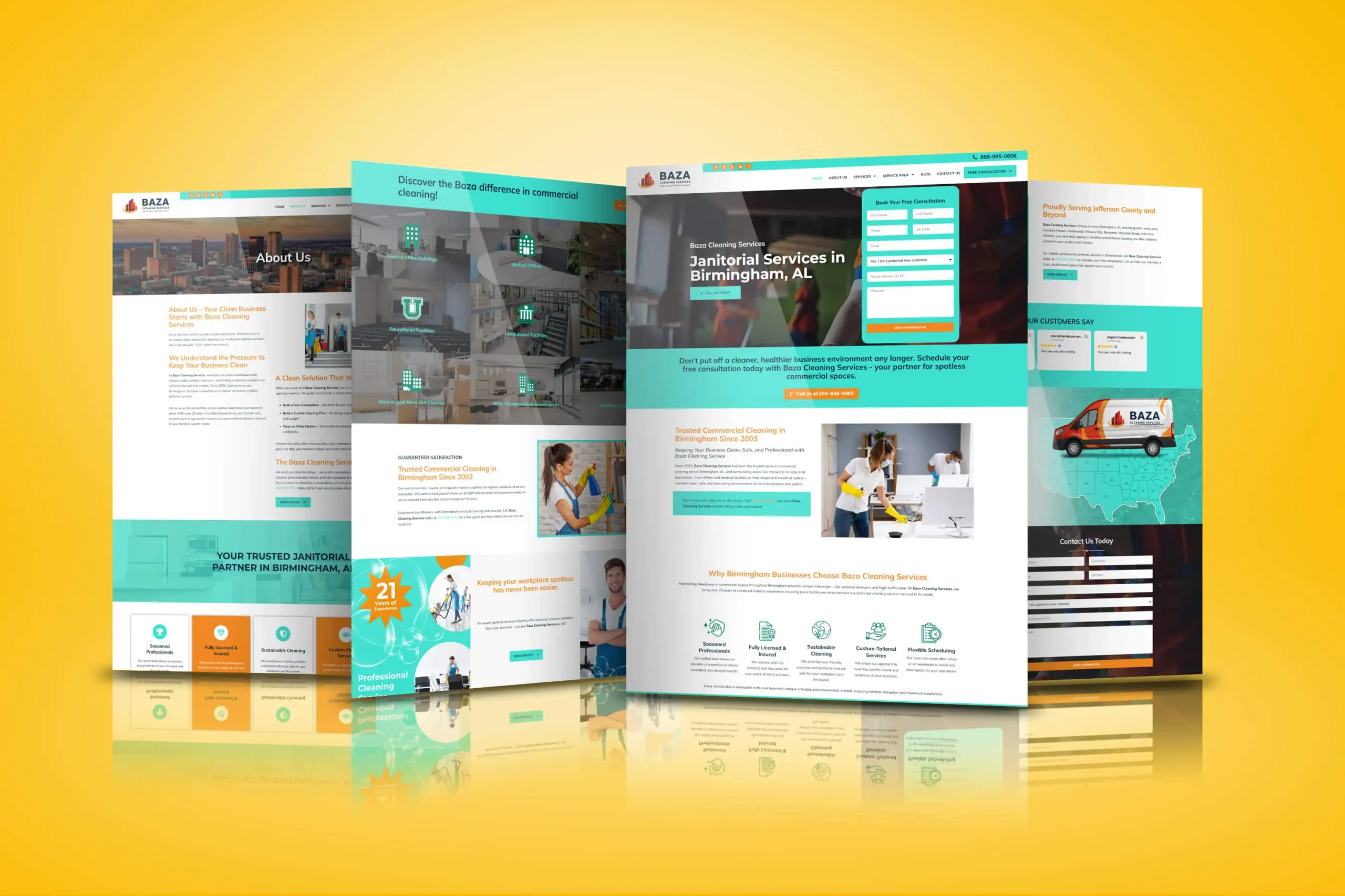 Commercial Cleaning Services wordpress business website design gfxrobiul (1)