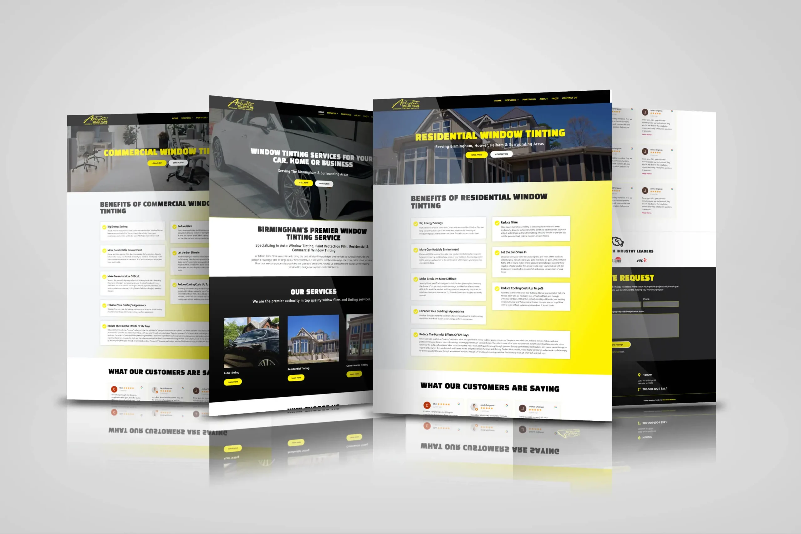 Commercial Window Tinting wordpress business website design gfxrobiul